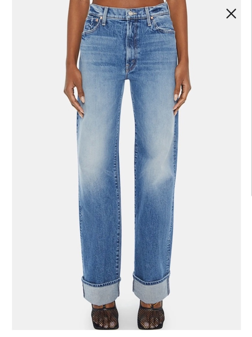 MOTHER The Dodger Skimp Cuff Jeans Music is the Medium Wide Leg